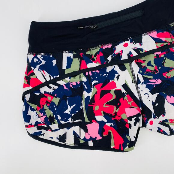 lululemon 4 floral black Speed Short - Picture 1 of 3